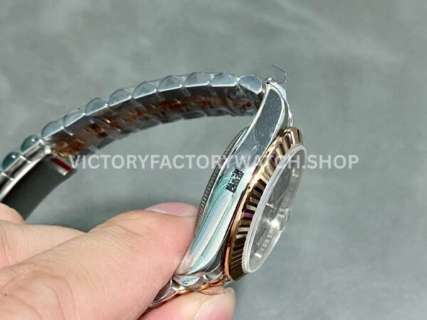 A+ Factory Rolex Datejust 278271-0030 31mm Half Rose Gold Roman Numerals Diamond Grey Dial Jubilee