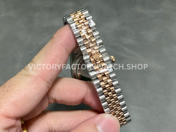 A+ Factory Rolex Datejust 278271-0030 31mm Half Rose Gold Roman Numerals Diamond Grey Dial Jubilee