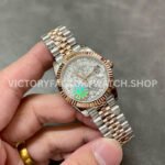 A+ Factory Rolex Datejust 278271-0032 31mm Half Rose Gold Silver Floral-Motif, Diamond-Set Dial Jubilee (2) A+ Factory Rolex Datejust 278271-0032 31mm Half Rose Gold Silver Floral-Motif, Diamond-Set Dial Jubilee