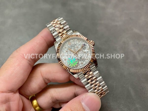 A+ Factory Rolex Datejust 278271-0032 31mm Half Rose Gold Silver Floral-Motif, Diamond-Set Dial Jubilee (2) A+ Factory Rolex Datejust 278271-0032 31mm Half Rose Gold Silver Floral-Motif, Diamond-Set Dial Jubilee