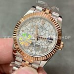 A+ Factory Rolex Datejust 278271-0032 31mm Half Rose Gold Silver Floral-Motif, Diamond-Set Dial Jubilee (4) A+ Factory Rolex Datejust 278271-0032 31mm Half Rose Gold Silver Floral-Motif, Diamond-Set Dial Jubilee
