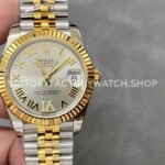 A+ Factory Rolex Datejust 278273-0004 31mm Half Yellow Gold Roman Numerals Diamond Silver Dial Jubilee (2) Rolex 278271 floral silver dial diamond replica