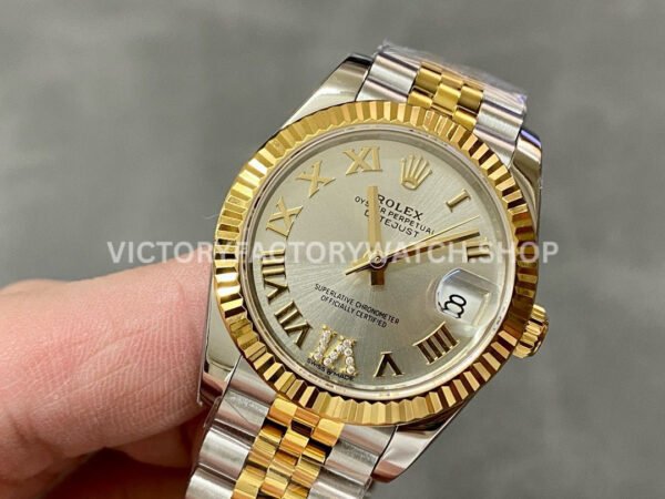 A+ Factory Rolex Datejust 278273-0004 31mm Half Yellow Gold Roman Numerals Diamond Silver Dial Jubilee (7) A+ Factory Rolex Datejust 278273-0004 31mm Half Yellow Gold Roman Numerals Diamond Silver Dial Jubilee