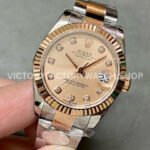 A+ Factory Rolex Datejust 278273-0023 31mm Half Rose Gold Diamond Mop Diamond Mop Pink Dial