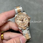 A+ Factory Rolex Datejust 278273-0023 31mm Half Rose Gold Diamond Mop Diamond Mop Pink Dial