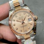 A+ Factory Rolex Datejust 278273-0023 31mm Half Rose Gold Diamond Mop Diamond Mop Pink Dial