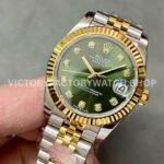 A+ Factory Rolex Datejust 278273-0030 31mm Half Yellow Gold Diamond Mop Green Dial Jubilee