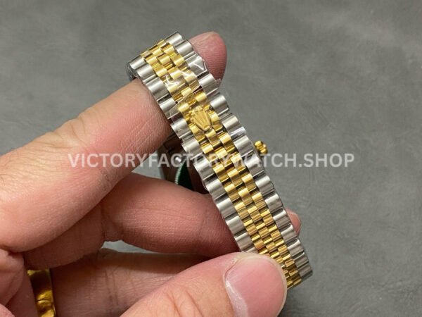 A+ Factory Rolex Datejust 278273-0030 31mm Half Yellow Gold Diamond Mop Green Dial Jubilee