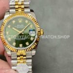 Rolex 278273 green mop dial two tone replica