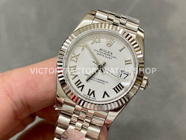 A+ Factory Rolex Datejust 278274-0010 31mm Full 904L Roman Numerals White Dial Jubilee