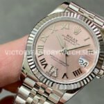 A+ Factory Rolex Datejust 278274-0024 31mm Full 904L Roman Numerals Diamond Pink Dial Jubilee