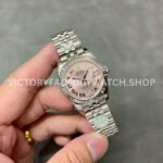 A+ Factory Rolex Datejust 278274-0024 31mm Full 904L Roman Numerals Diamond Pink Dial Jubilee