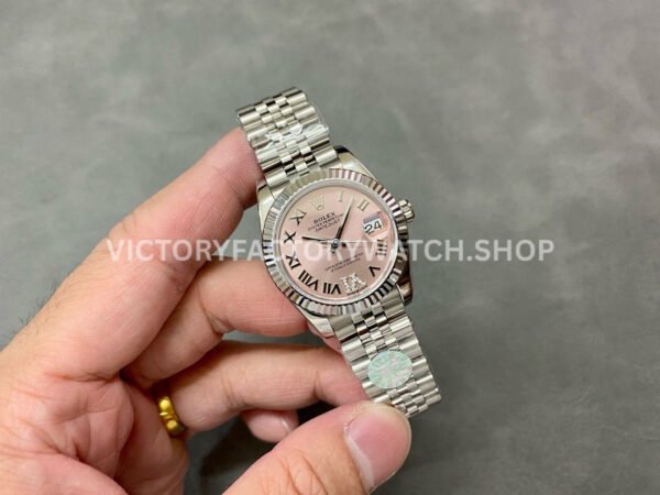 A+ Factory Rolex Datejust 278274-0024 31mm Full 904L Roman Numerals Diamond Pink Dial Jubilee