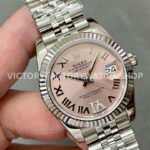 A+ Factory Rolex Datejust 278274-0024 31mm Full 904L Roman Numerals Diamond Pink Dial Jubilee