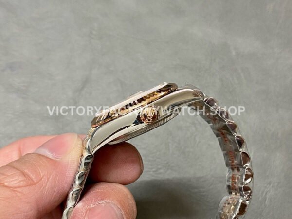 A+ Factory Rolex Datejust 278274-0024 31mm Half Rose Gold Diamond Mop Diamond Mop Pink Dial Jubilee