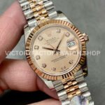 A+ Factory Rolex Datejust 278274-0024 31mm Half Rose Gold Diamond Mop Diamond Mop Pink Dial Jubilee