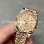 A+ Factory Rolex Datejust 278274-0024 31mm Half Rose Gold Diamond Mop Diamond Mop Pink Dial Jubilee