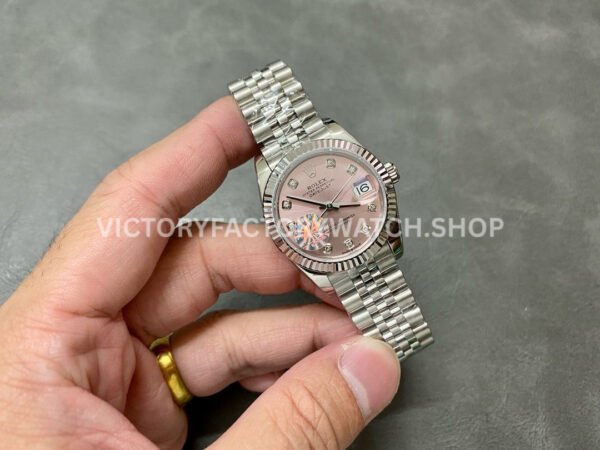 A+ Factory Rolex Datejust 278274-0032 31mm Full 904L Diamond Mop Pink Dial Jubilee