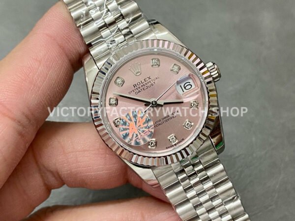A+ Factory Rolex Datejust 278274-0032 31mm Full 904L Diamond Mop Pink Dial Jubilee