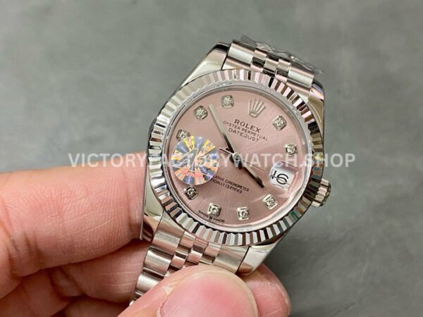 A+ Factory Rolex Datejust 278274-0032 31mm Full 904L Diamond Mop Pink Dial Jubilee