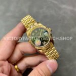 A+ Factory Rolex Datejust 278278-0030 31mm Full Yellow Gold Roman Numerals Diamond Green Dial