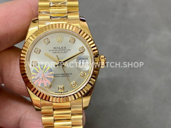 Rolex 278278 gold silver mop dial replica