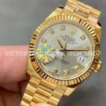 A+ Factory Rolex Datejust 278278-0034 31mm Full Yellow Gold Diamond Mop Silver Dial