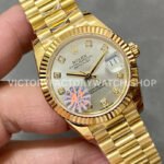A+ Factory Rolex Datejust 278278-0034 31mm Full Yellow Gold Diamond Mop Silver Dial