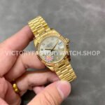A+ Factory Rolex Datejust 278278-0034 31mm Full Yellow Gold Diamond Mop Silver Dial