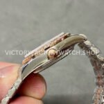 A+ Factory Rolex Datejust 278381RBR-0006 31mm Diamond Bezel Half Rose Gold Roman Number Diamond Brown Dial Jubilee