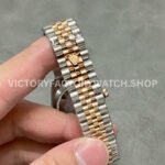 A+ Factory Rolex Datejust 278381RBR-0006 31mm Diamond Bezel Half Rose Gold Roman Number Diamond Brown Dial Jubilee