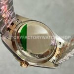 A+ Factory Rolex Datejust 278381RBR-0006 31mm Diamond Bezel Half Rose Gold Roman Number Diamond Brown Dial Jubilee