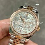 A+ Factory Rolex Datejust 278381RBR-0032 31mm Diamond Bezel Half Rose Gold Silver Floral-Mot ( A+ Factory Rolex Datejust 278381RBR-0032 31mm Diamond Bezel Half Rose Gold Silver Floral-Motif, Diamond-Set Dial Jubilee