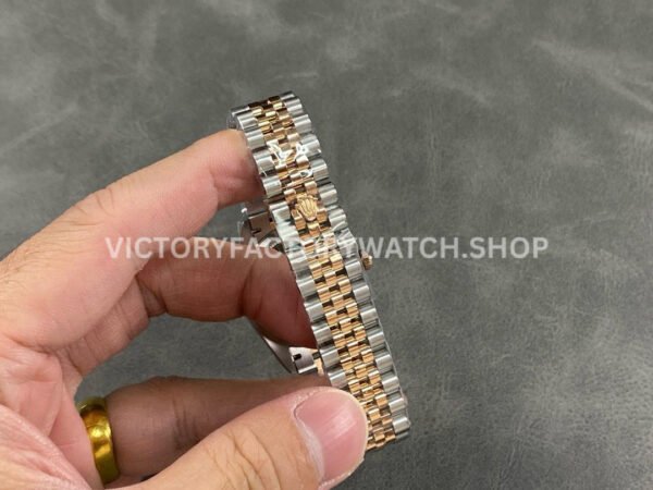 A+ Factory Rolex Datejust 278381RBR-0032 31mm Diamond Bezel Half Rose Gold Silver Floral-Mot ( (3) A+ Factory Rolex Datejust 278381RBR-0032 31mm Diamond Bezel Half Rose Gold Silver Floral-Motif, Diamond-Set Dial Jubilee