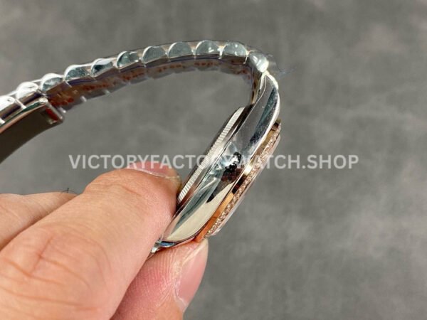 A+ Factory Rolex Datejust 278381RBR-0032 31mm Diamond Bezel Half Rose Gold Silver Floral-Mot ( (8) A+ Factory Rolex Datejust 278381RBR-0032 31mm Diamond Bezel Half Rose Gold Silver Floral-Motif, Diamond-Set Dial Jubilee