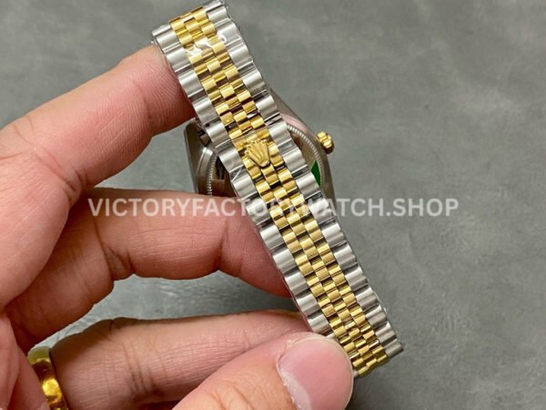 A+ Factory Rolex Datejust 278383RBR-0026 31mm Diamond Bezel Half Yellow Gold Diamond Mop Champagne Dial Jubilee