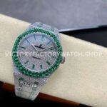 AMG Factory Audemars Piguet Royal Oak Selfwinding 15400 41mm Green Diamond Bezel Green Diamond Baguette Dial