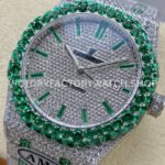 AMG Factory Audemars Piguet Royal Oak Selfwinding 15400 41mm Green Diamond Bezel Green Diamond Baguette Dial