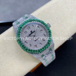 AMG Factory Audemars Piguet Royal Oak Selfwinding AMG Factory Audemars Piguet Royal Oak Selfwinding 15400 41mm Green Diamond Bezel Arabic Number Diamond Dial
