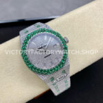 AMG Factory Audemars Piguet Royal Oak Selfwinding 1540 (4) AMG Factory Audemars Piguet Royal Oak Selfwinding 15400 41mm Green Diamond Bezel Diamond Baguette Dial
