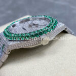AMG Factory Audemars Piguet Royal Oak Selfwinding 1540 (6) AMG Factory Audemars Piguet Royal Oak Selfwinding 15400 41mm Green Diamond Bezel Diamond Baguette Dial