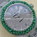 AMG Factory Audemars Piguet Royal Oak Selfwinding 1540 (8) AMG Factory Audemars Piguet Royal Oak Selfwinding 15400 41mm Green Diamond Bezel Diamond Baguette Dial