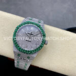 AMG Factory Audemars Piguet Royal Oak Selfwinding 15400 (1) AMG Factory Audemars Piguet Royal Oak Selfwinding 15400 41mm Green Diamond Bezel Diamond Baguette Dial