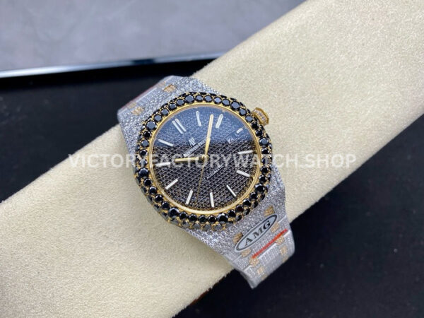 AMG Factory Audemars Piguet Royal Oak Selfwinding 15400 41 (3) AMG Factory Audemars Piguet Royal Oak 15400 41mm Yellow Gold Black Diamond Bezel Black Diamond Dial