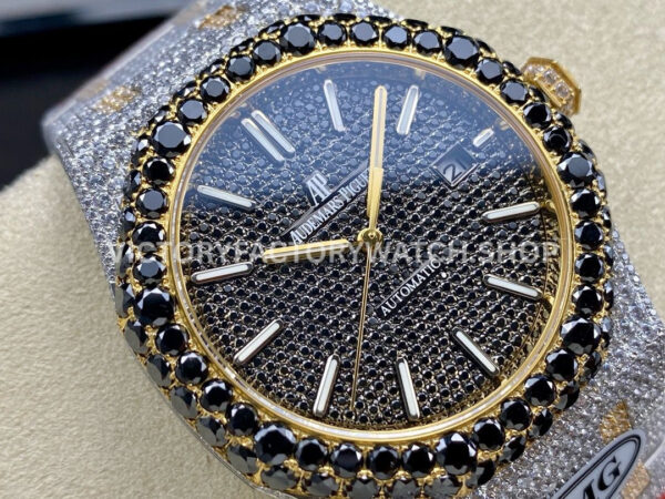AMG Factory Audemars Piguet Royal Oak Selfwinding 15400 41 AMG Factory Audemars Piguet Royal Oak 15400 41mm Yellow Gold Black Diamond Bezel Black Diamond Dial