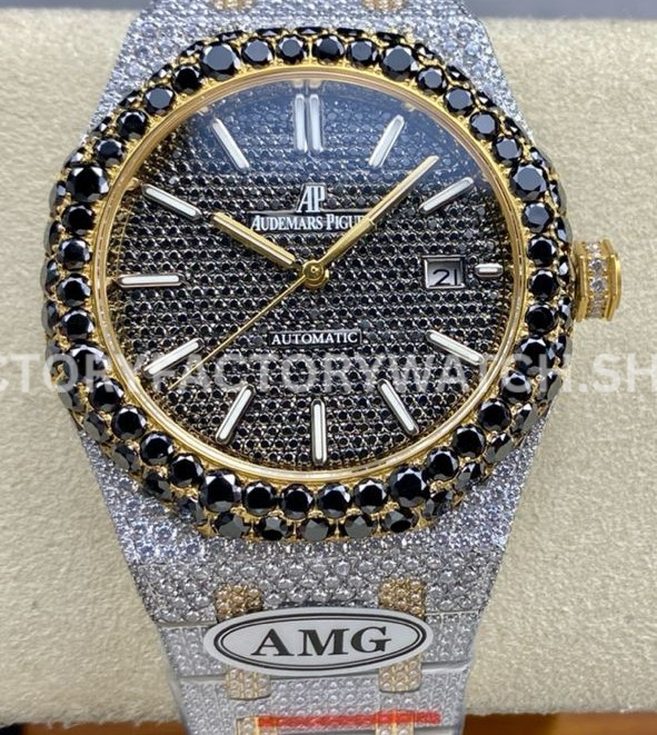 AMG Factory Audemars Piguet Royal Oak Selfwinding 15400 41mm (1) AMG AP black baguette dial