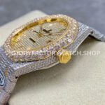 AMG Factory Audemars Piguet Royal Oak 15400 41mm Yellow Gold Diamond Bezel Diamond Dial