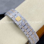 AMG Factory Audemars Piguet Royal Oak 15400 41mm Yellow Gold Diamond Bezel Diamond Dial