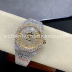AMG Factory Audemars Piguet Royal Oak 15400 41mm Yellow Gold Diamond Bezel Diamond Dial