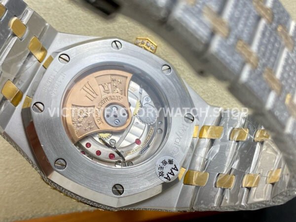AMG Factory Audemars Piguet Royal Oak 15400 41mm Yellow Gold Diamond Bezel Diamond Dial